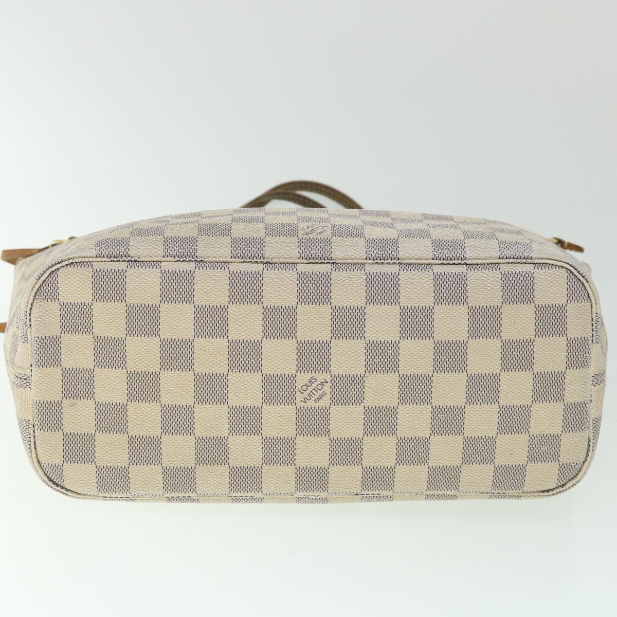 LOUIS VUITTON Damier Azur Neverfull PM Tote Bag N41362 LV 56981
