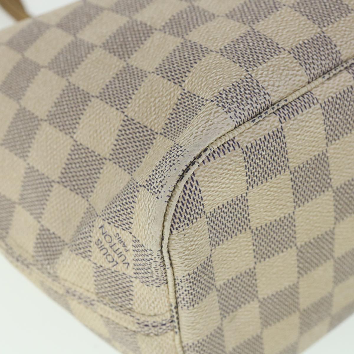 LOUIS VUITTON Damier Azur Neverfull PM Tote Bag N41362 LV 56981