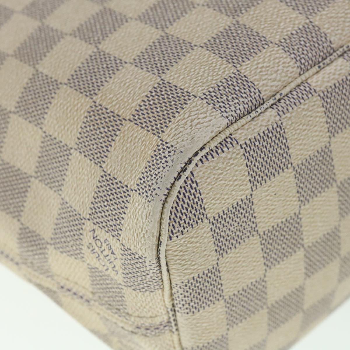 LOUIS VUITTON Damier Azur Neverfull PM Tote Bag N41362 LV 56981