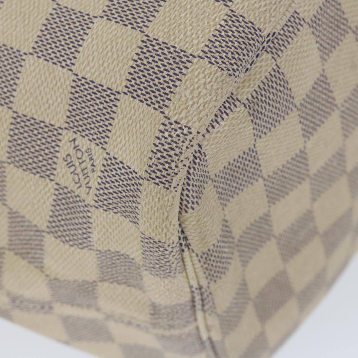 LOUIS VUITTON Damier Azur Neverfull MM Tote Bag N41605 LV 56982