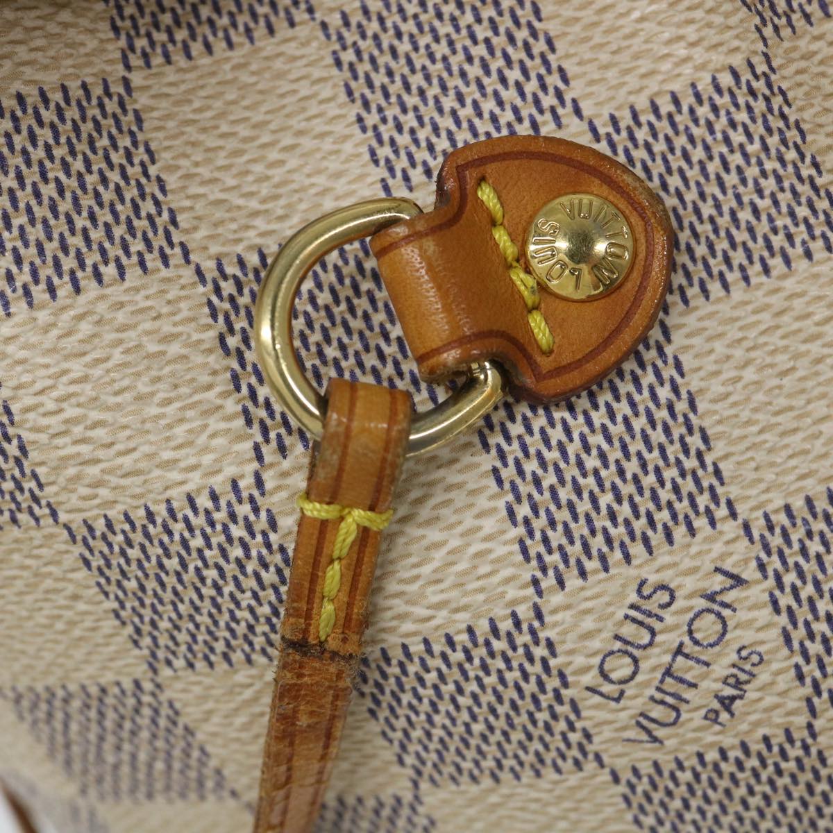 LOUIS VUITTON Damier Azur Neverfull MM Tote Bag N41605 LV 56982