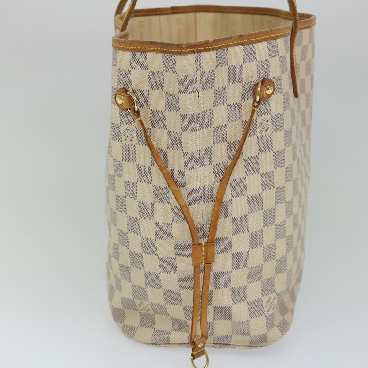 LOUIS VUITTON Damier Azur Neverfull MM Tote Bag N41605 LV 56982