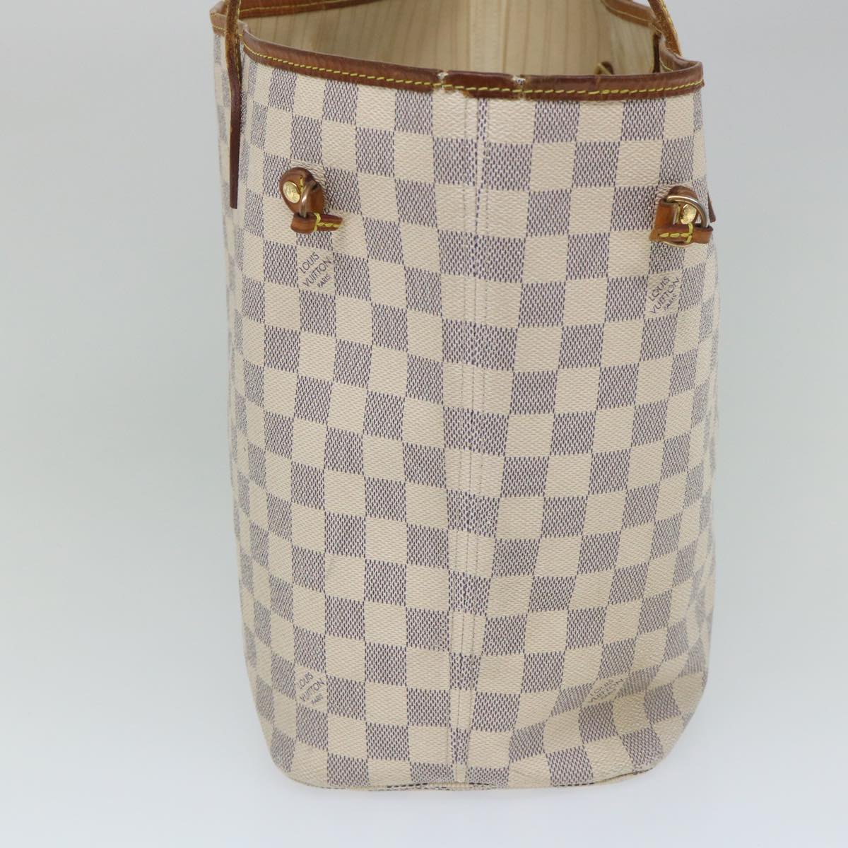 LOUIS VUITTON Damier Azur Neverfull MM Tote Bag N41605 LV 56983