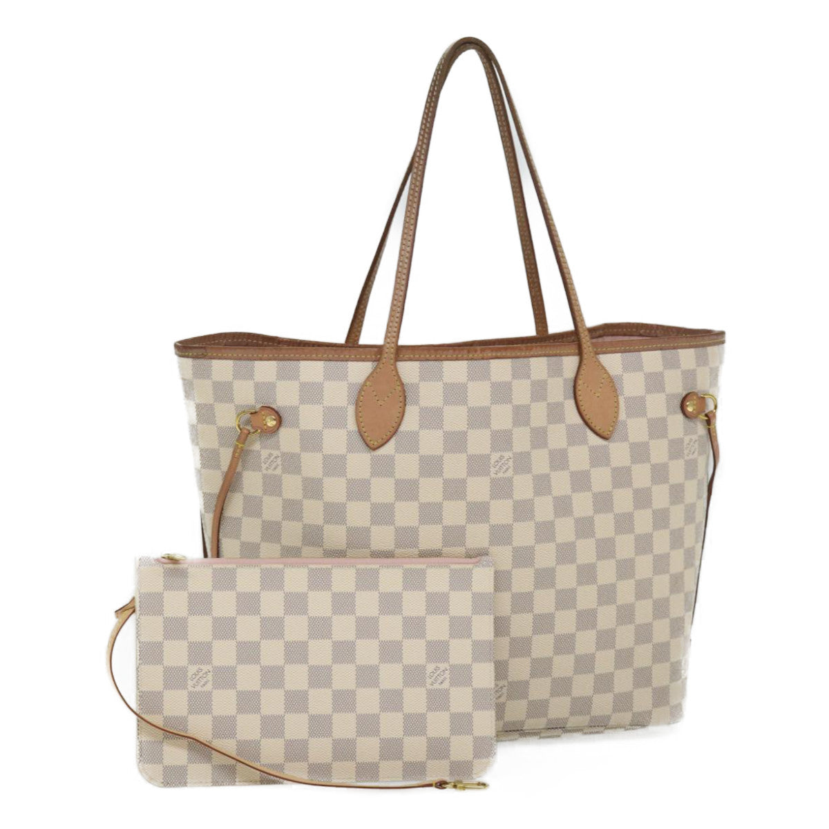 LOUIS VUITTON Damier Azur Neverfull MM Tote Bag N41605 LV 56984