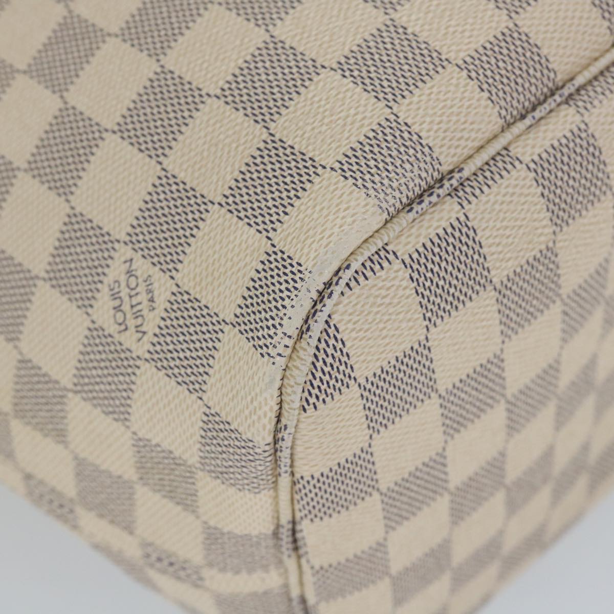 LOUIS VUITTON Damier Azur Neverfull MM Tote Bag N41605 LV 56984