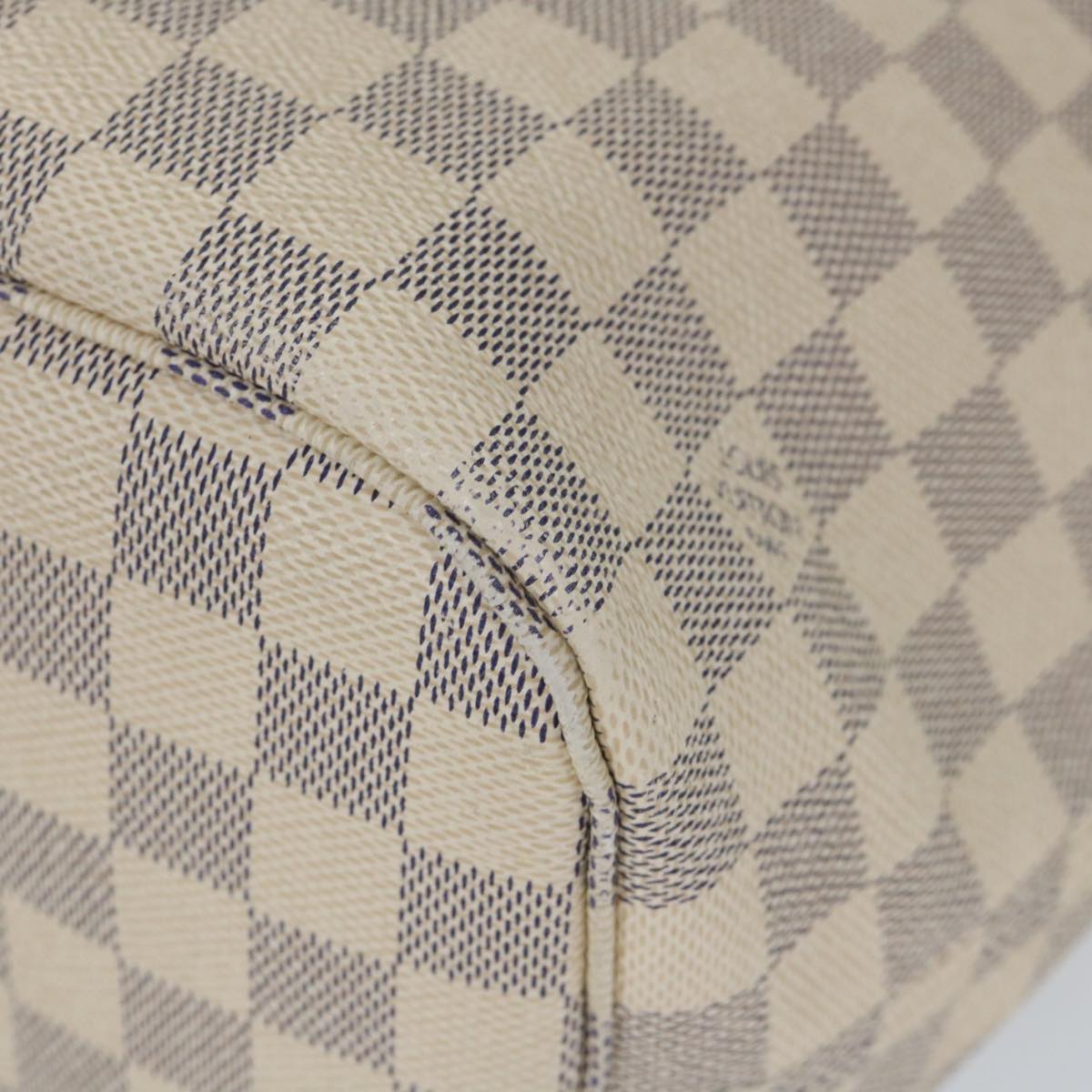 LOUIS VUITTON Damier Azur Neverfull MM Tote Bag N41605 LV 56984