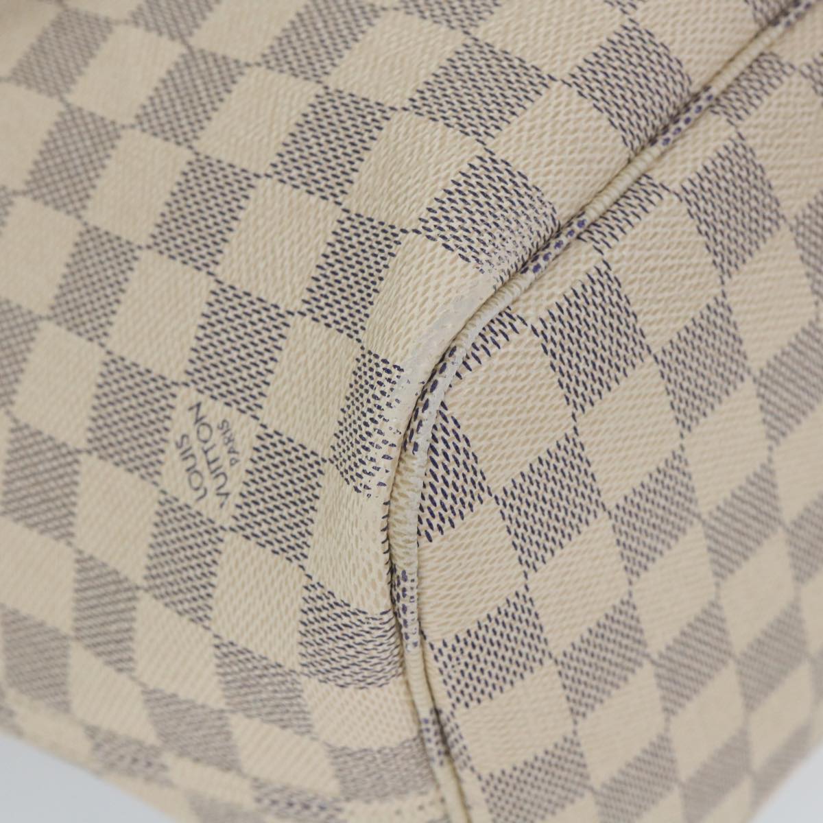 LOUIS VUITTON Damier Azur Neverfull MM Tote Bag N41605 LV 56984
