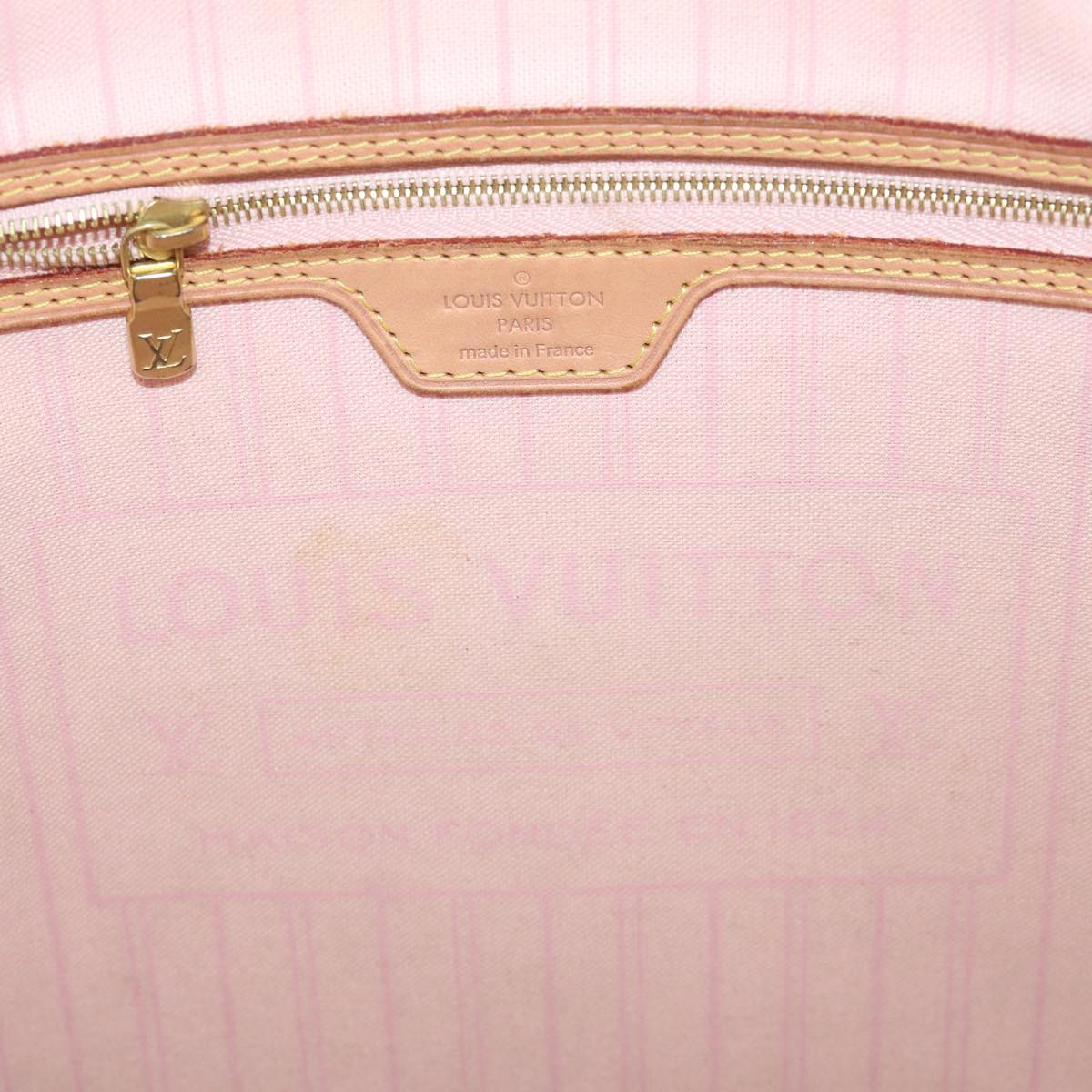 LOUIS VUITTON Damier Azur Neverfull MM Tote Bag N41605 LV 56984