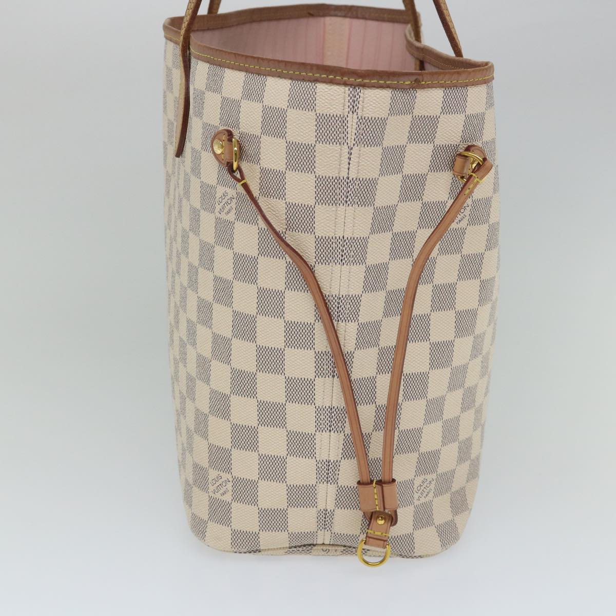 LOUIS VUITTON Damier Azur Neverfull MM Tote Bag N41605 LV 56984