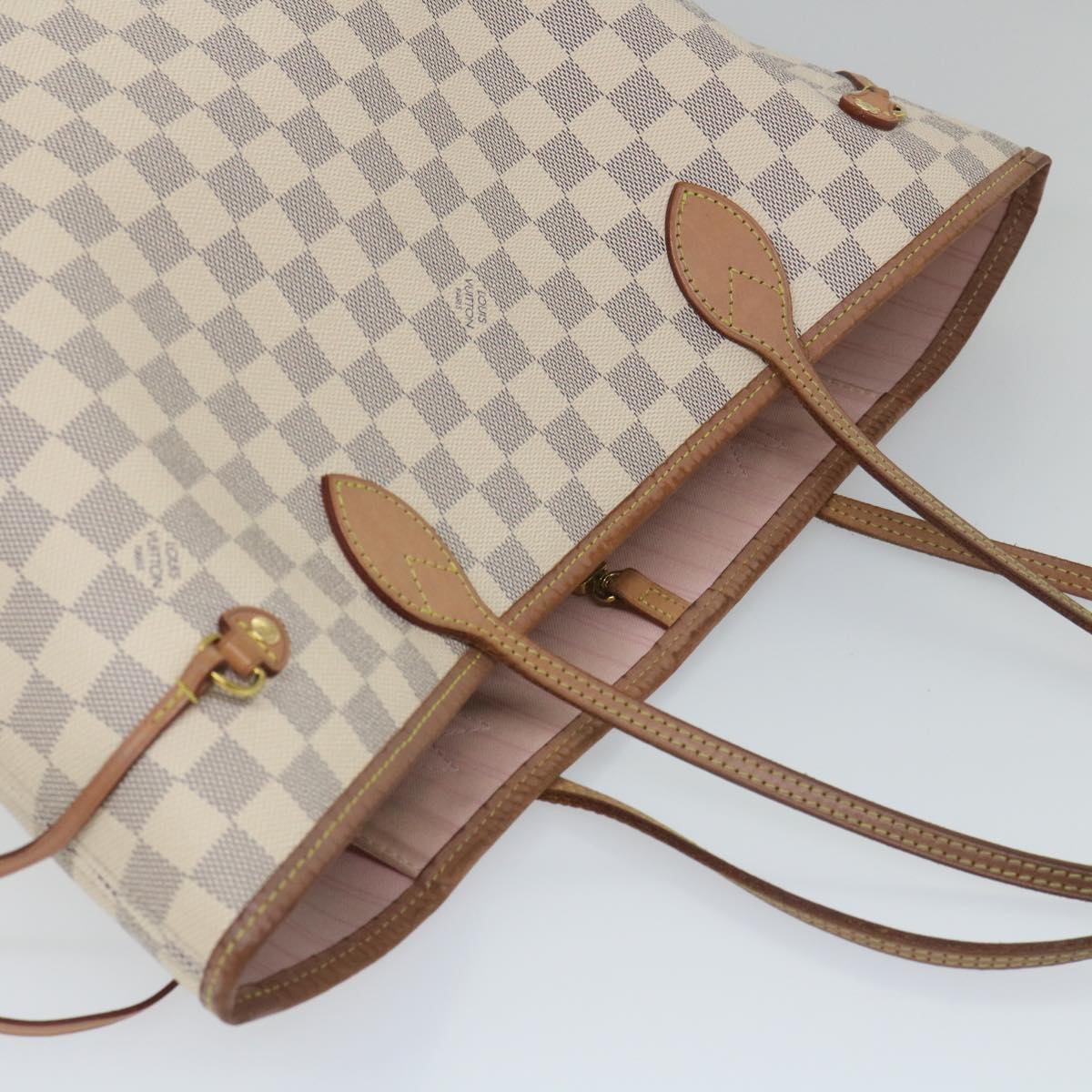 LOUIS VUITTON Damier Azur Neverfull MM Tote Bag N41605 LV 56984