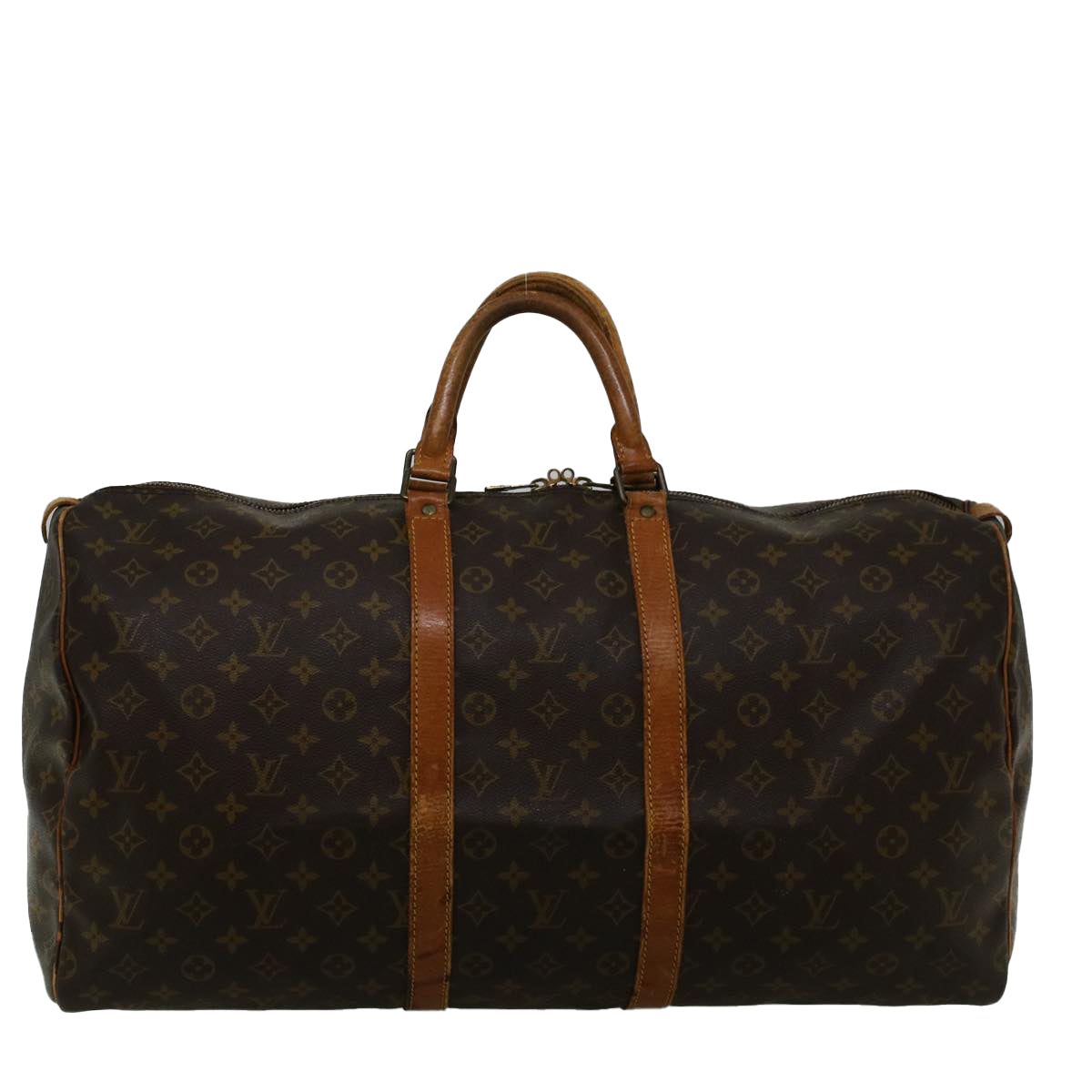 LOUIS VUITTON Monogram Keepall 55 Boston Bag M41424 LV 56989