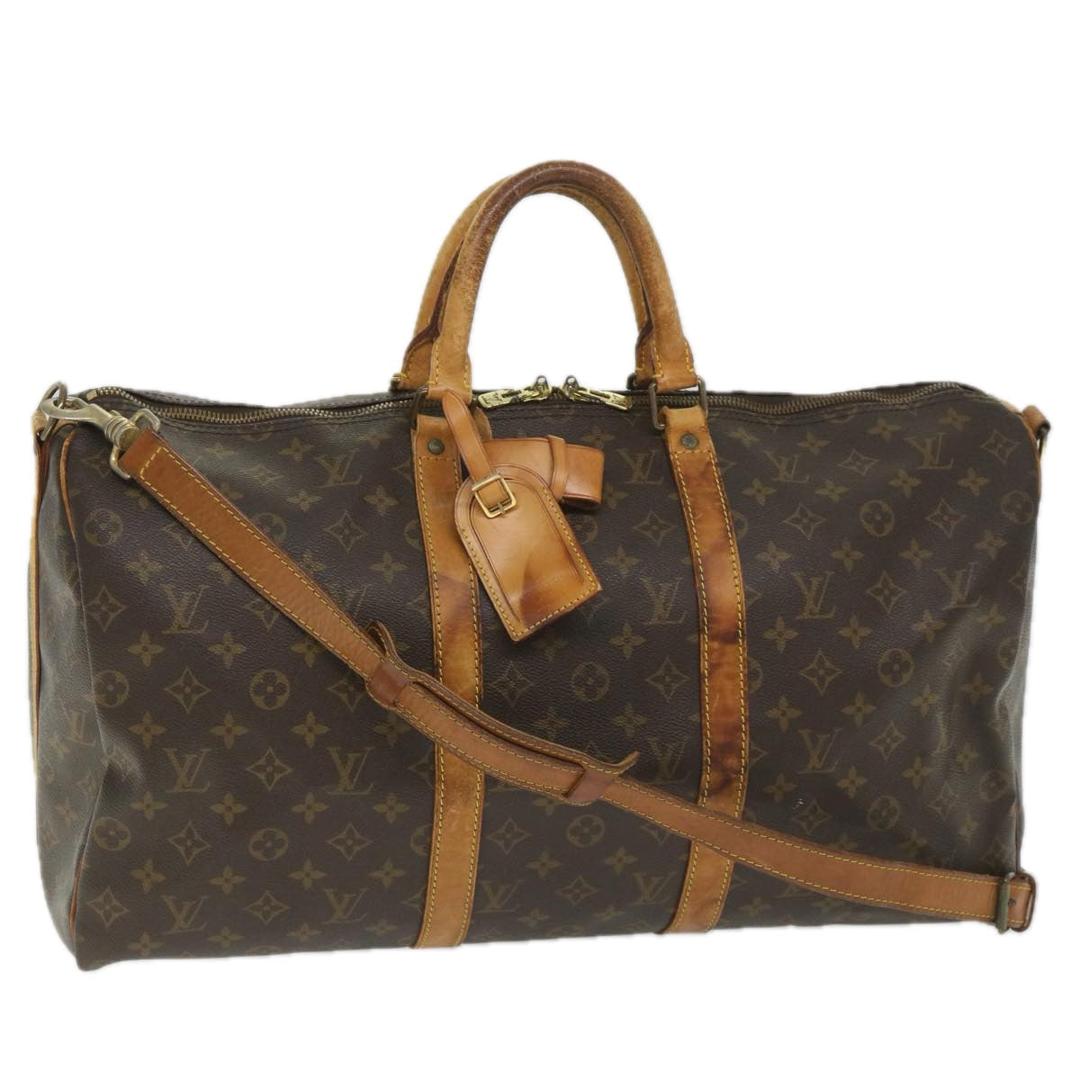 LOUIS VUITTON Monogram Keepall Bandouliere 50 Boston Bag M41416 LV 56994