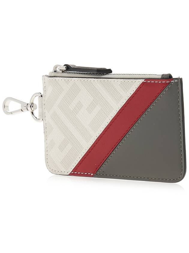 Luxury Fendi FF Motif Fabric Clip Purse Card Wallet