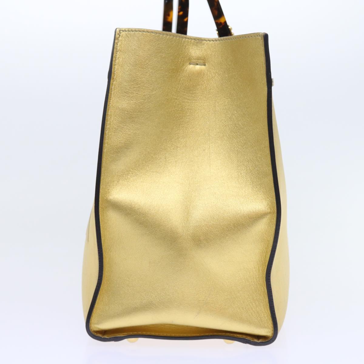 Luxury FendiShoulder Bag Leather Gold57059