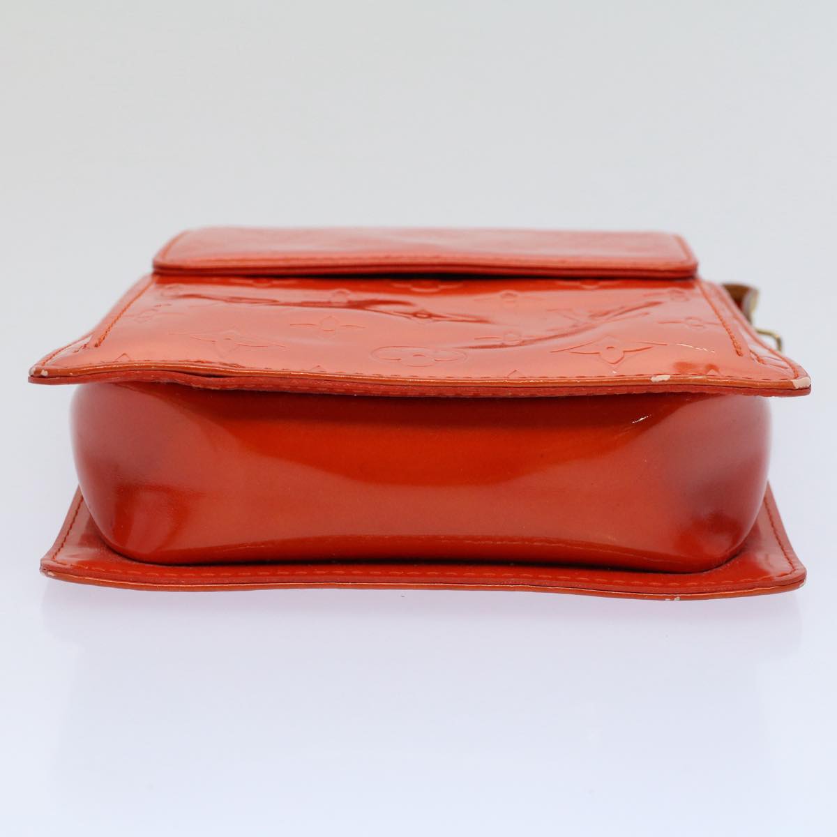 LOUIS VUITTON Monogram Vernis Motto Accessory Pouch Orange LV 57102
