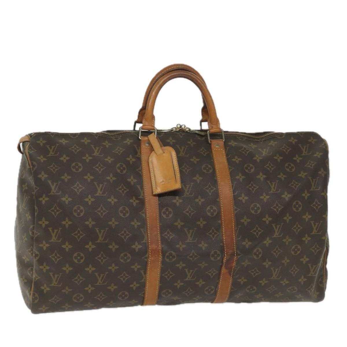 LOUIS VUITTON Monogram Keepall 55 Boston Bag M41424 LV 57106