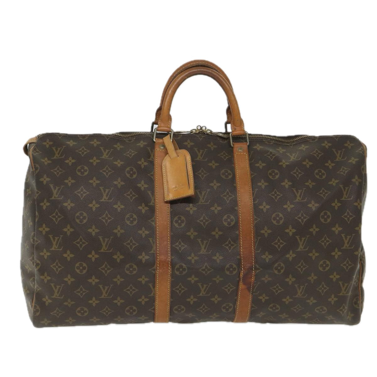 LOUIS VUITTON Monogram Keepall 55 Boston Bag M41424 LV 57106