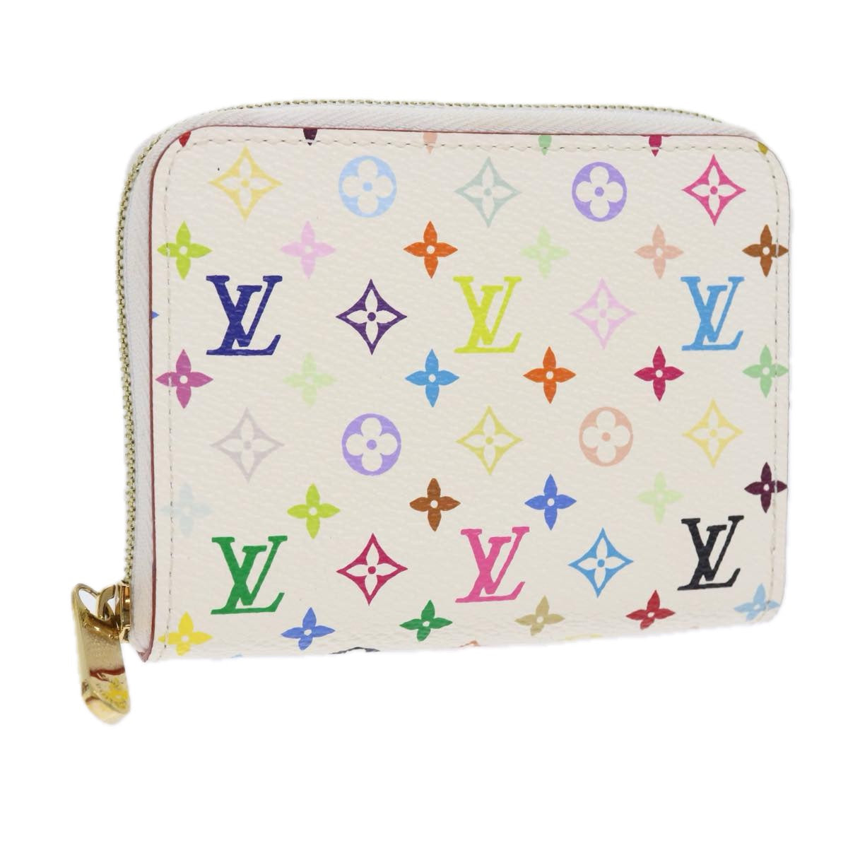 LOUIS VUITTON Monogram Multicolor Zippy Coin Purse White M66548 LV 57138