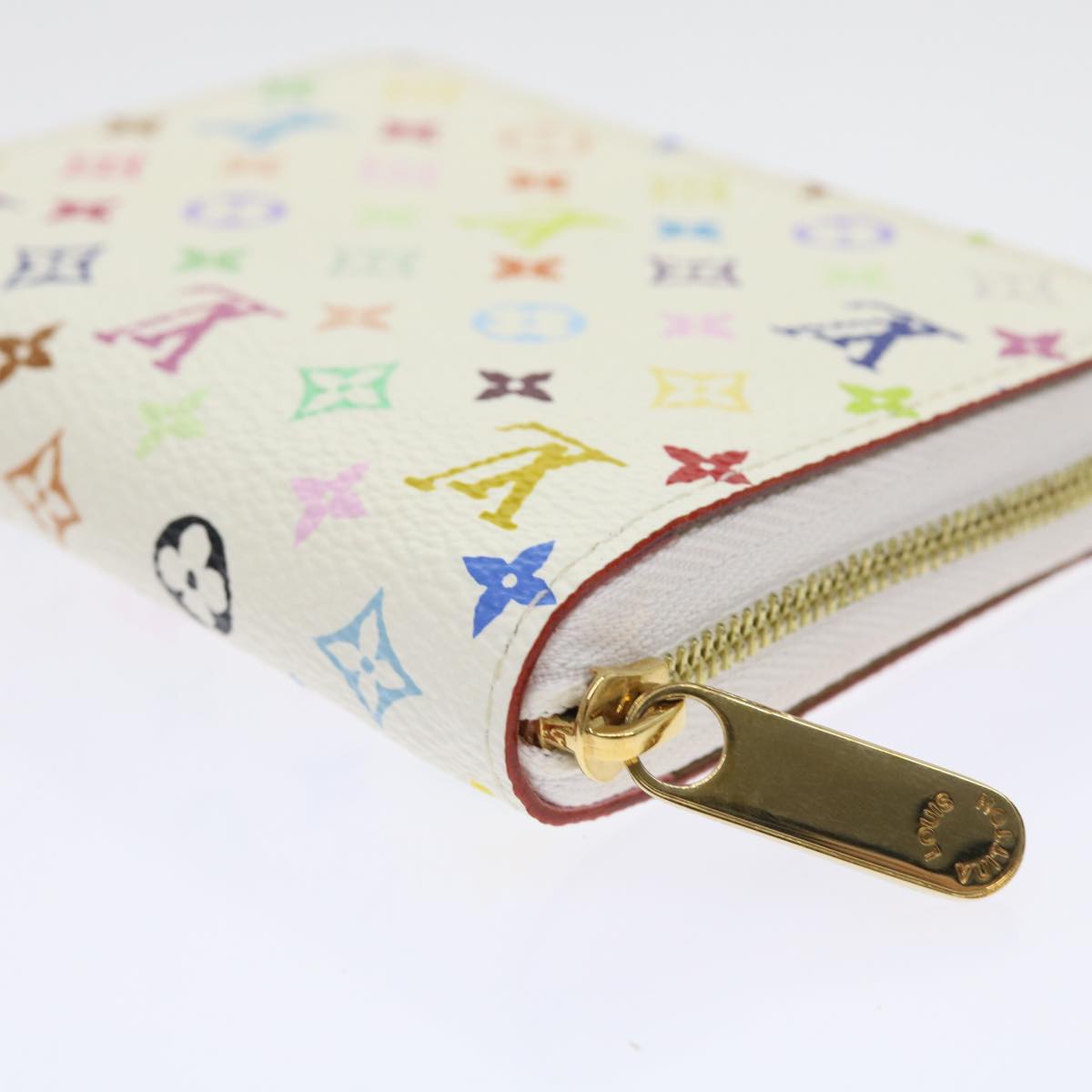 LOUIS VUITTON Monogram Multicolor Zippy Coin Purse White M66548 LV 57138
