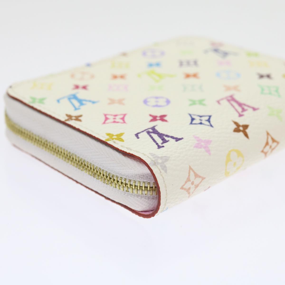 LOUIS VUITTON Monogram Multicolor Zippy Coin Purse White M66548 LV 57138