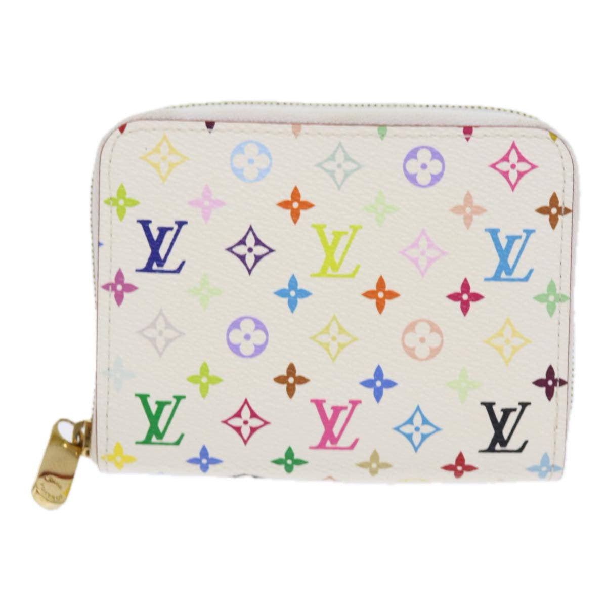 LOUIS VUITTON Monogram Multicolor Zippy Coin Purse White M66548 LV 57138