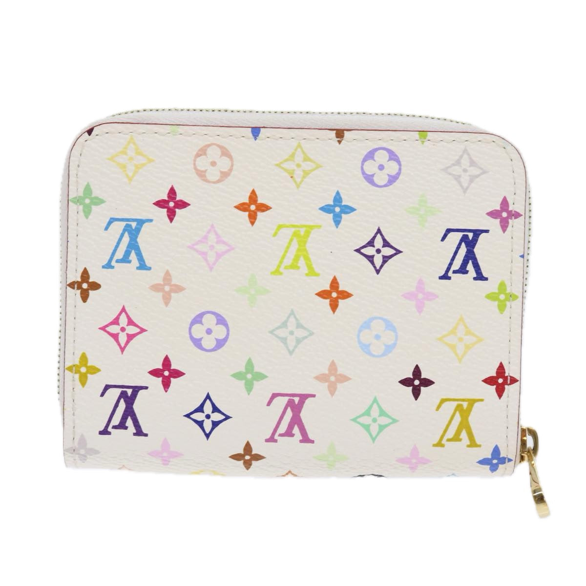LOUIS VUITTON Monogram Multicolor Zippy Coin Purse White M66548 LV 57138