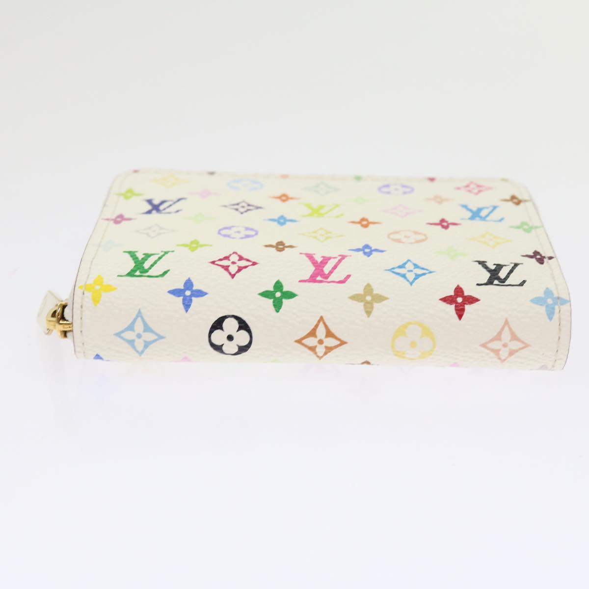 LOUIS VUITTON Monogram Multicolor Zippy Coin Purse White M66548 LV 57138