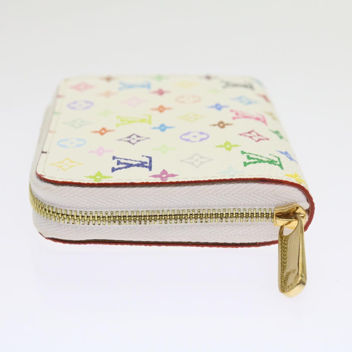 LOUIS VUITTON Monogram Multicolor Zippy Coin Purse White M66548 LV 57138