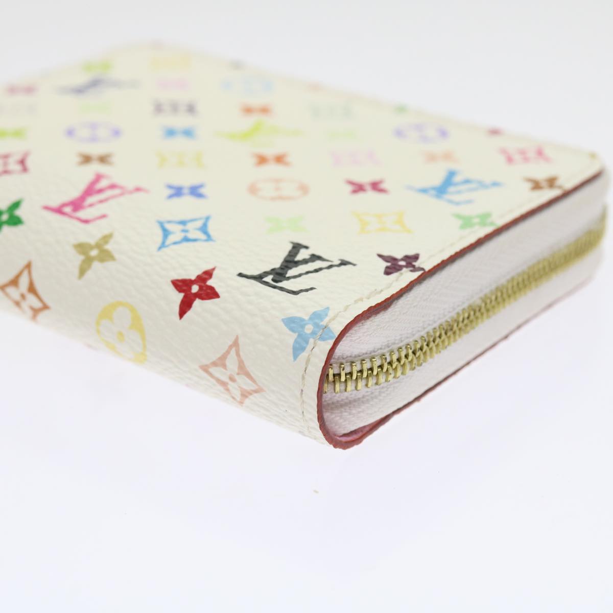 LOUIS VUITTON Monogram Multicolor Zippy Coin Purse White M66548 LV 57138