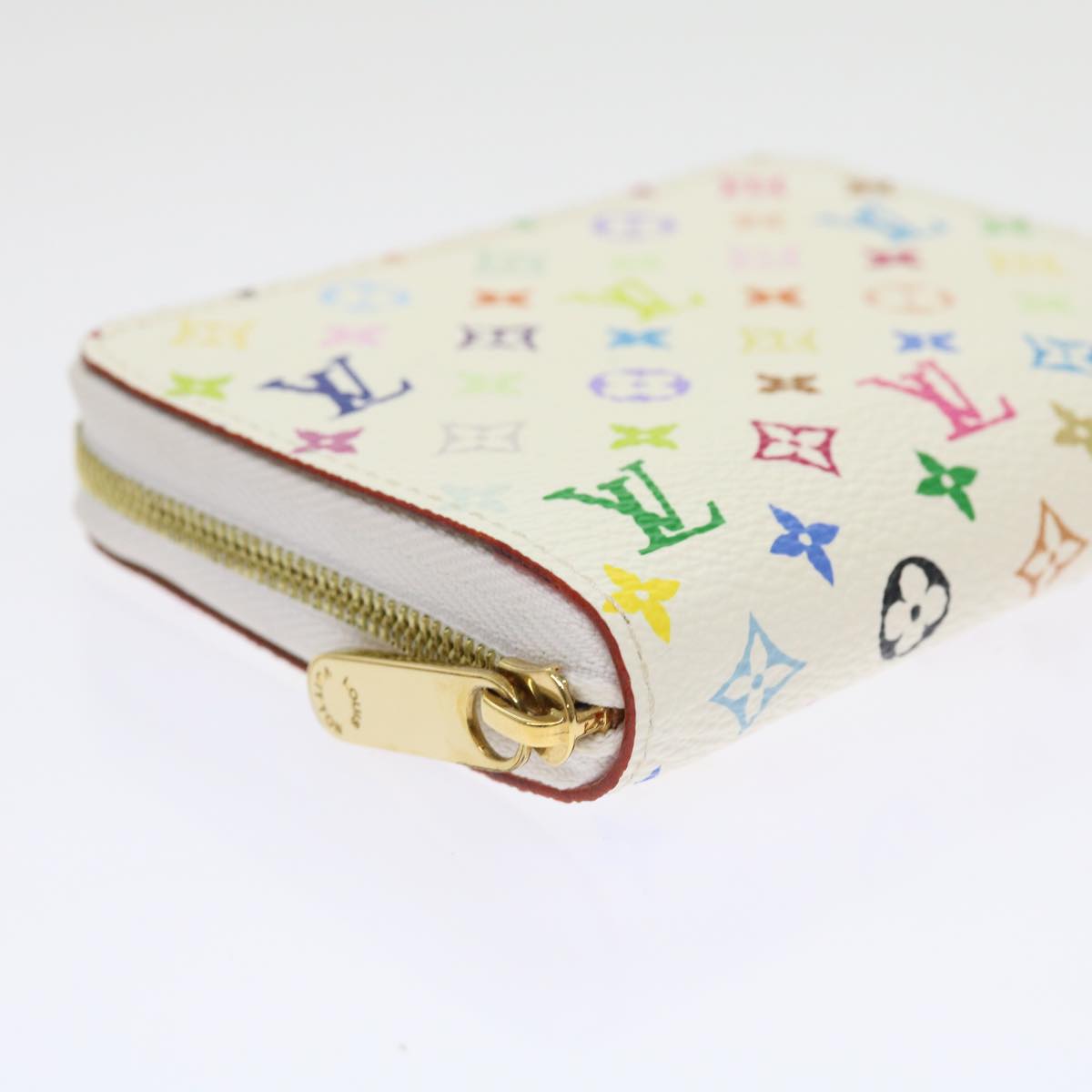 LOUIS VUITTON Monogram Multicolor Zippy Coin Purse White M66548 LV 57138
