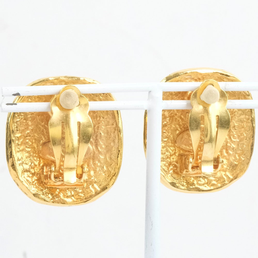 Chanel Vintage Blue Gold Earrings