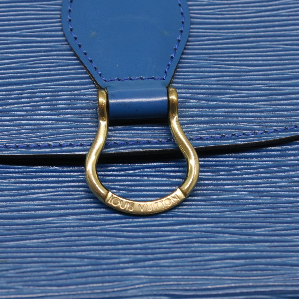 LOUIS VUITTON Epi Saint Cloud GM Shoulder Bag Blue M52195 LV 57143