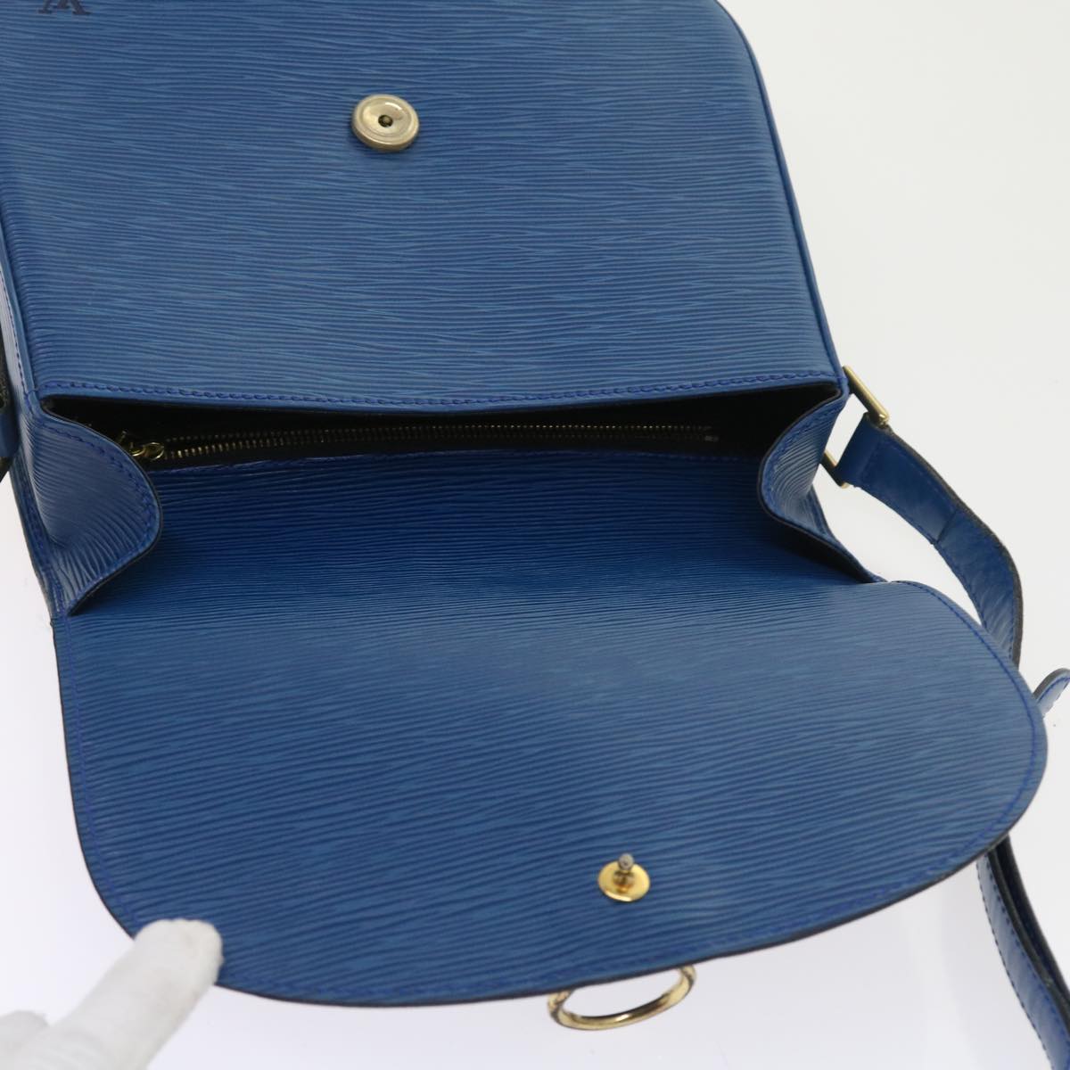 LOUIS VUITTON Epi Saint Cloud GM Shoulder Bag Blue M52195 LV 57143