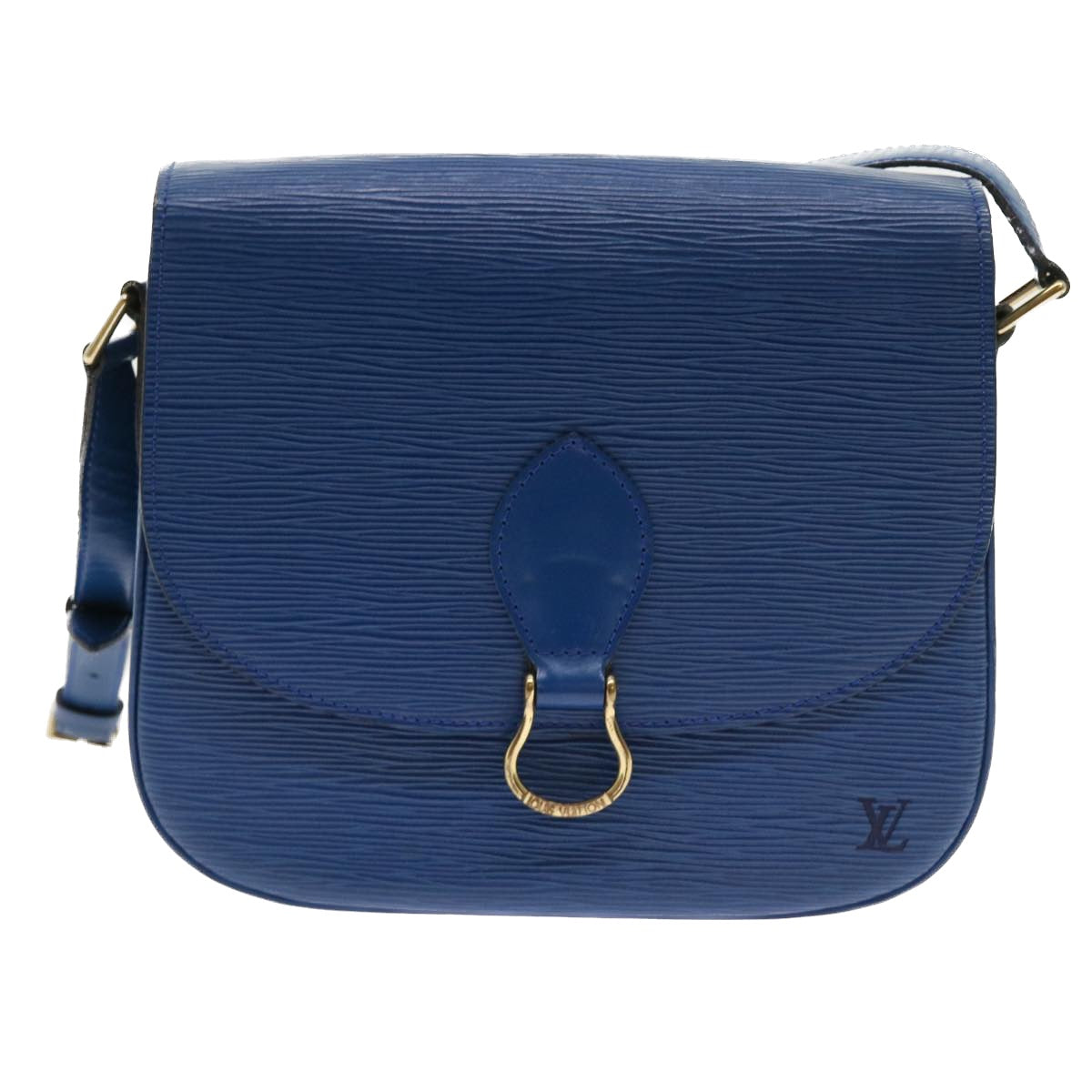 LOUIS VUITTON Epi Saint Cloud GM Shoulder Bag Blue M52195 LV 57143