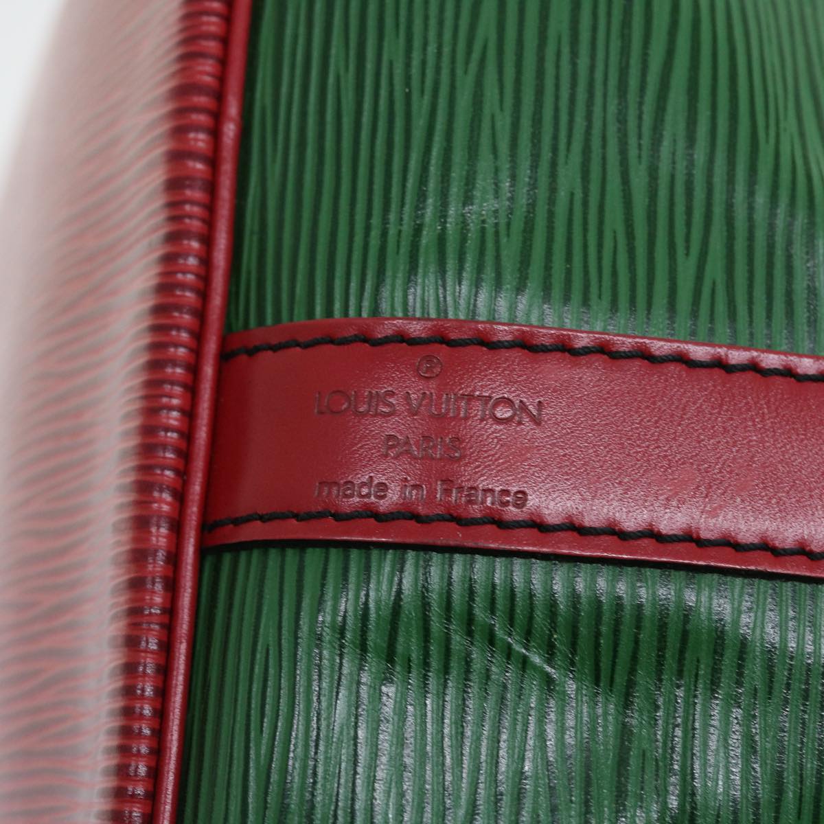 LOUIS VUITTON Epi Petit Noe Shoulder Bag Bicolor Green Red M44147 LV 57173