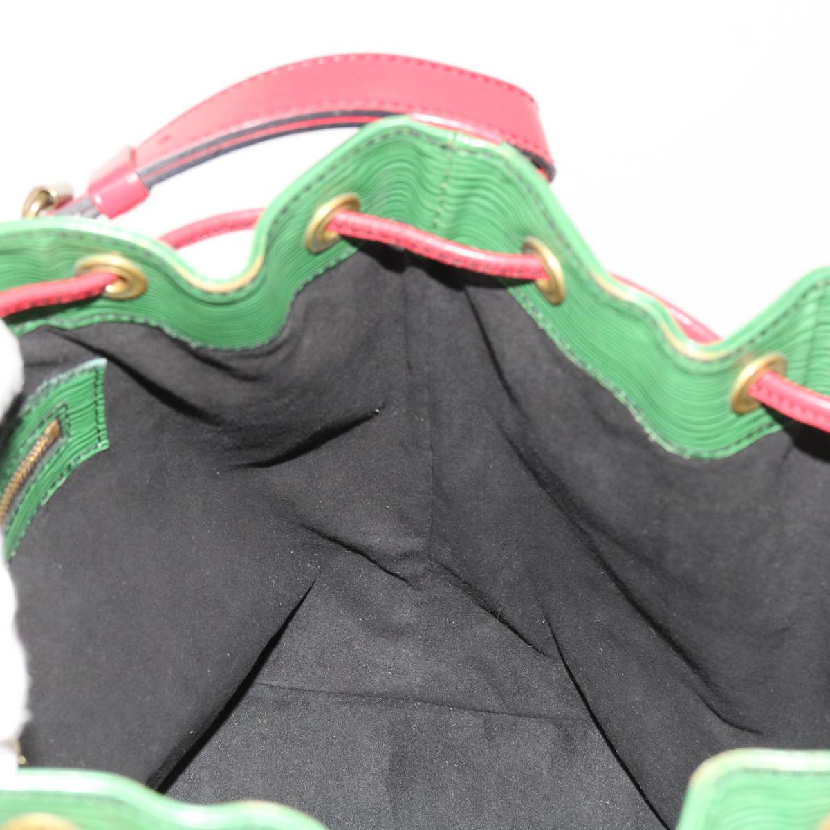 LOUIS VUITTON Epi Petit Noe Shoulder Bag Bicolor Green Red M44147 LV 57173