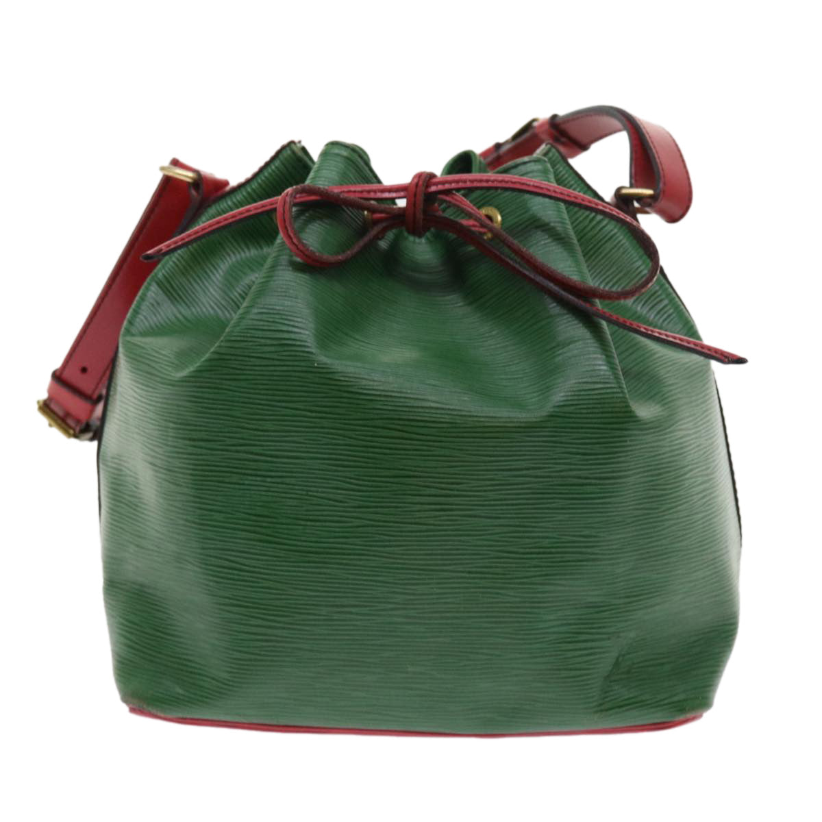 LOUIS VUITTON Epi Petit Noe Shoulder Bag Bicolor Green Red M44147 LV 57173