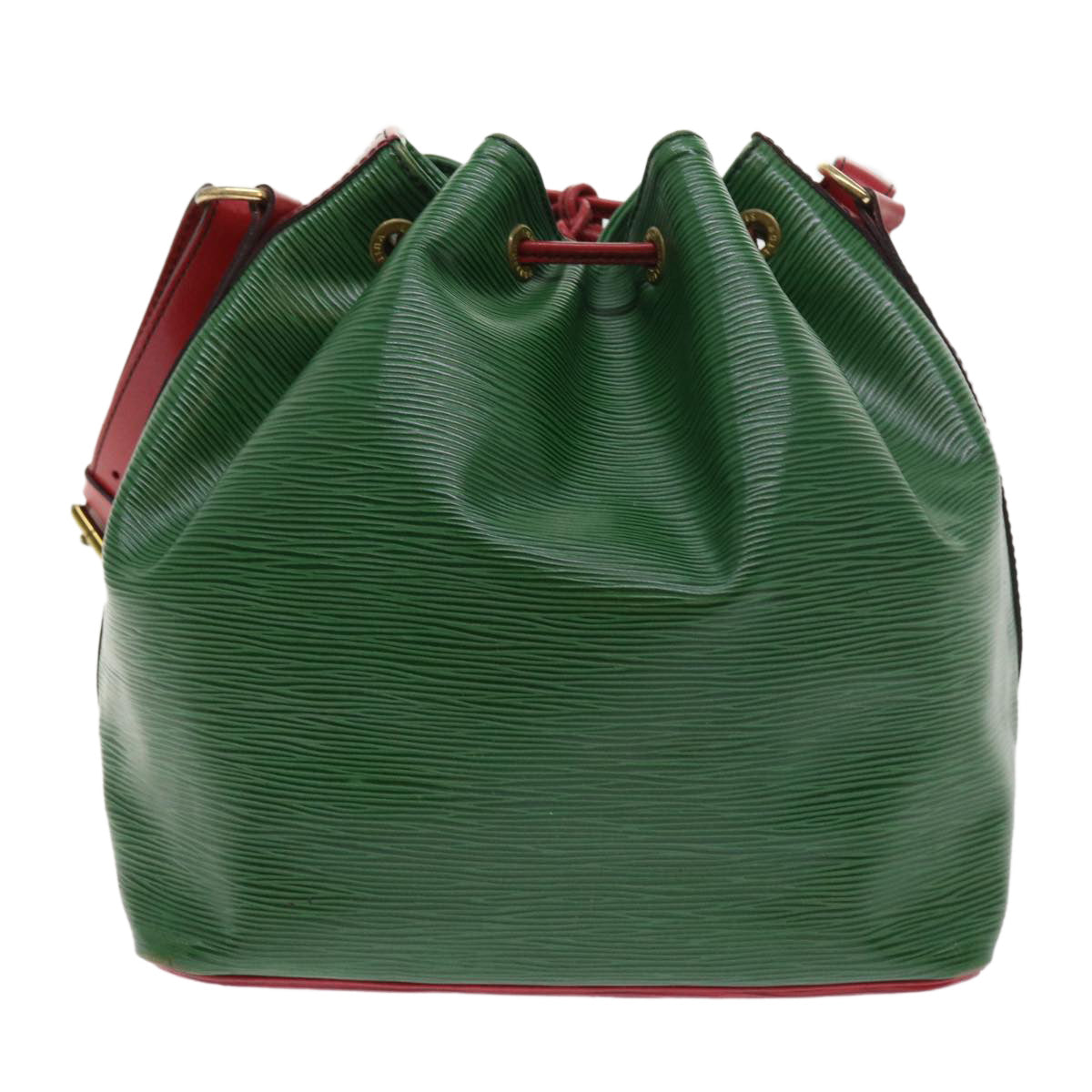LOUIS VUITTON Epi Petit Noe Shoulder Bag Bicolor Green Red M44147 LV 57173