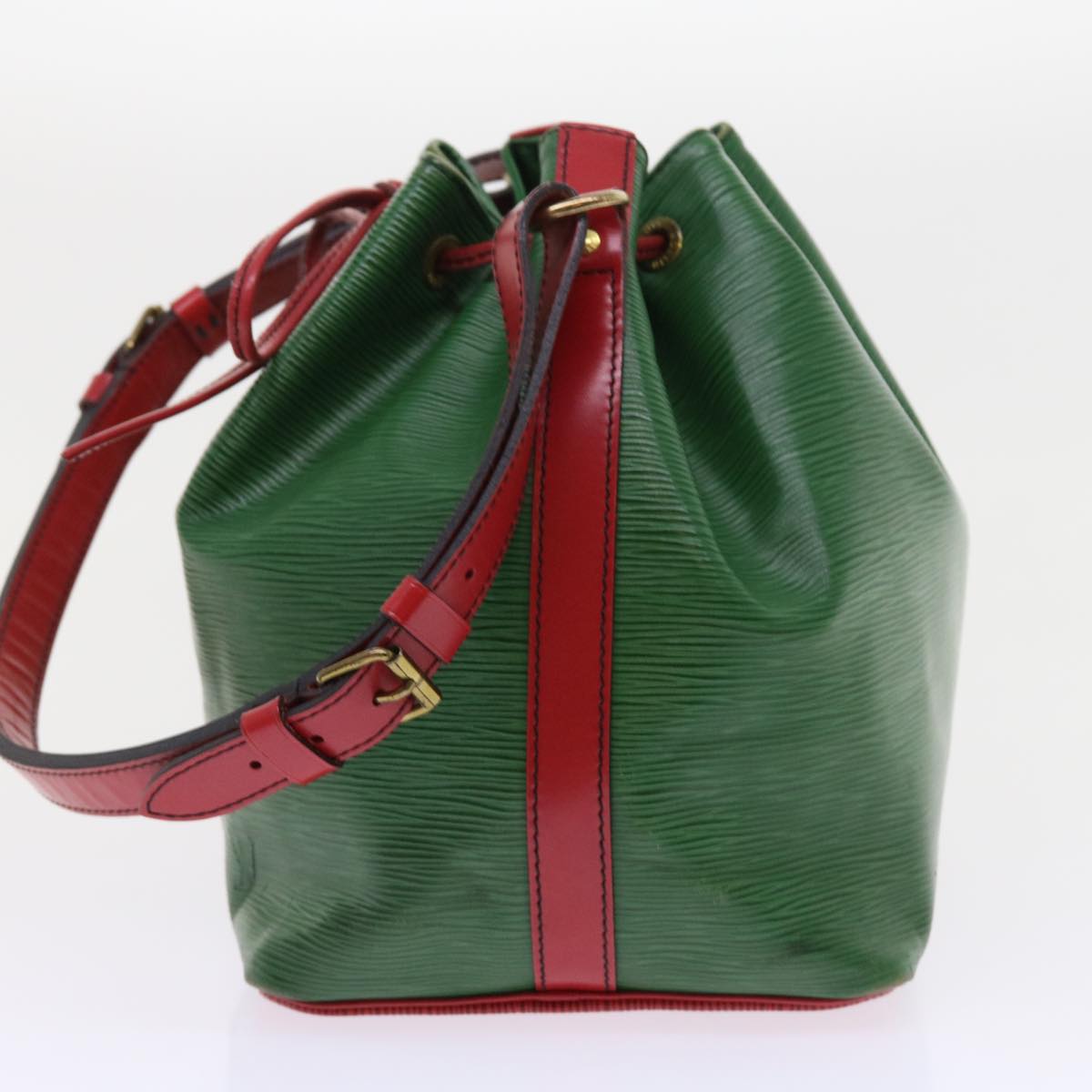 LOUIS VUITTON Epi Petit Noe Shoulder Bag Bicolor Green Red M44147 LV 57173