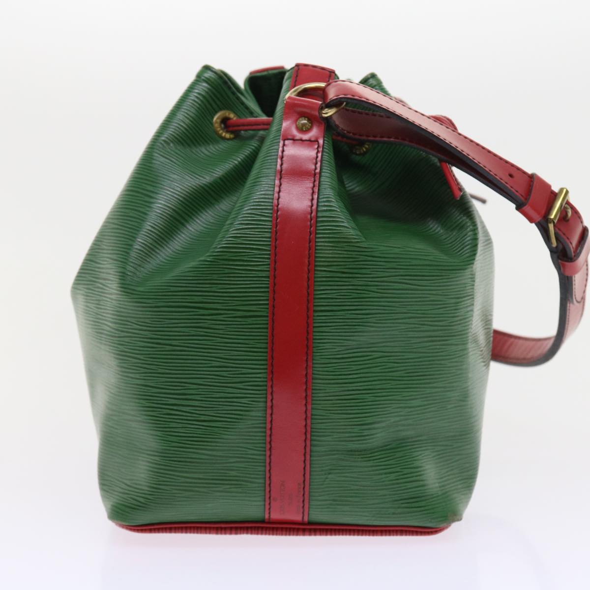 LOUIS VUITTON Epi Petit Noe Shoulder Bag Bicolor Green Red M44147 LV 57173