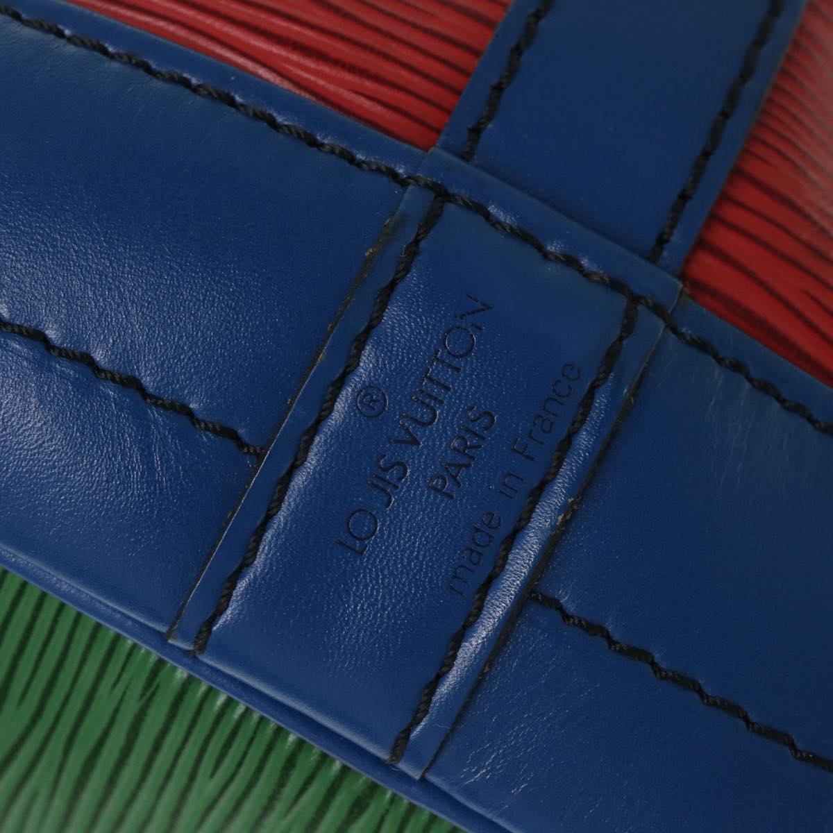 LOUIS VUITTON Epi Trico Color Noe Shoulder Bag Red Blue Green M44084 57174