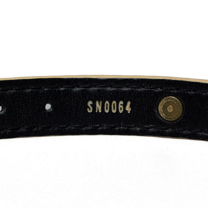 Louis Vuitton Double-Tour Bracelet M91844 Black G Leather   Louis Vuitton