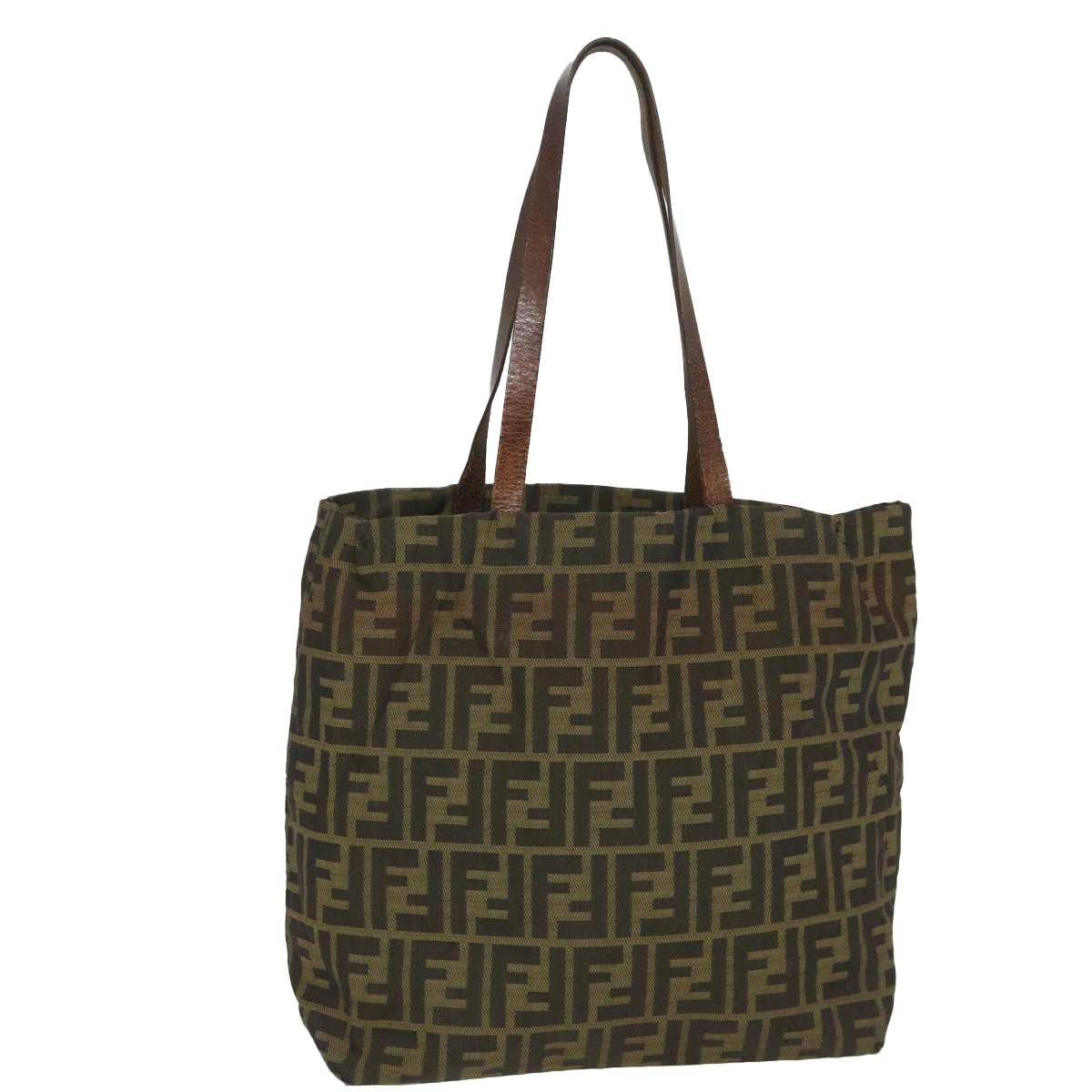 Luxury FendiZucca Canvas Tote Bag Brown57262