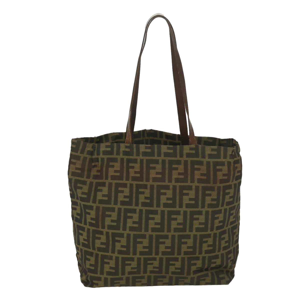 Luxury FendiZucca Canvas Tote Bag Brown57262