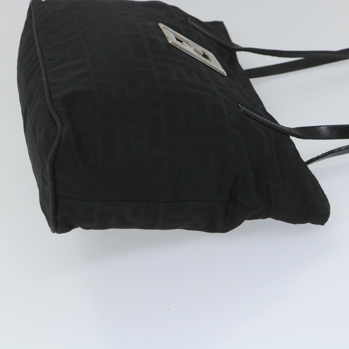 Luxury FendiZucca Canvas Shoulder Bag Black57278