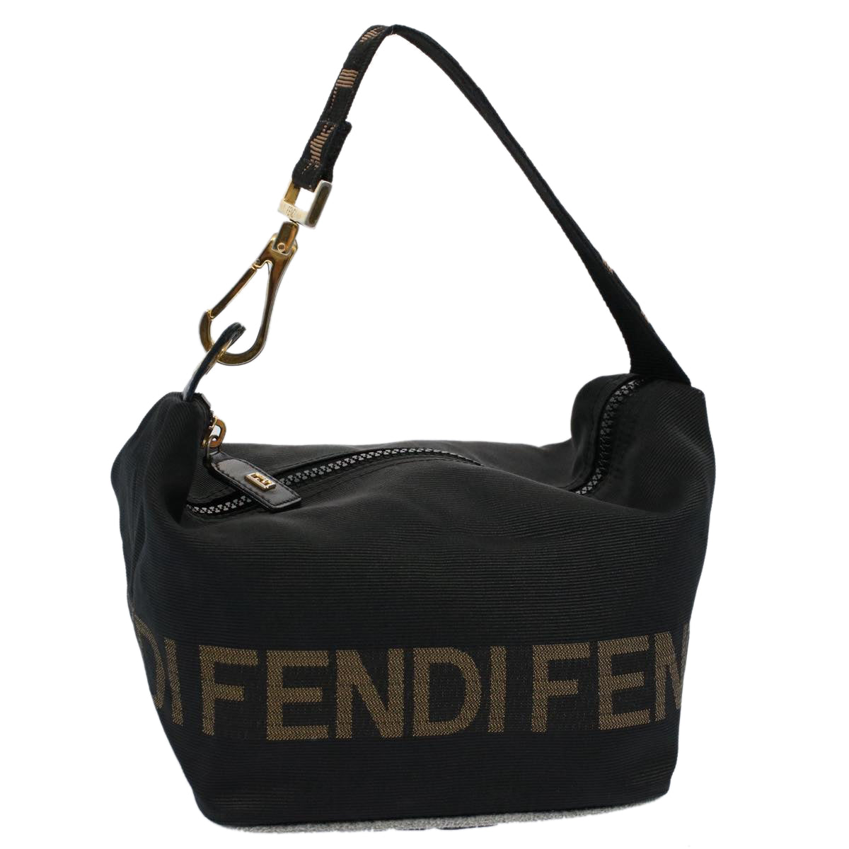 Luxury FendiHand Bag Nylon Black Brown57319