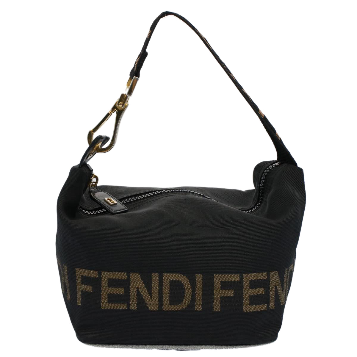 Luxury FendiHand Bag Nylon Black Brown57319