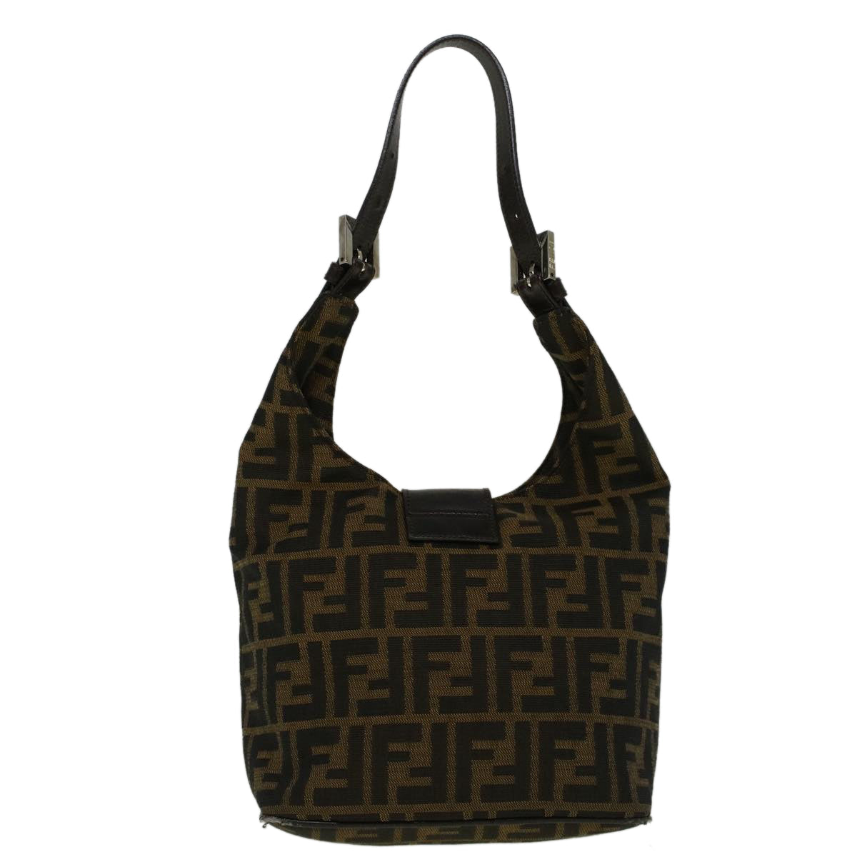 Luxury FendiZucca Canvas Mamma Baguette Shoulder Bag Brown57337