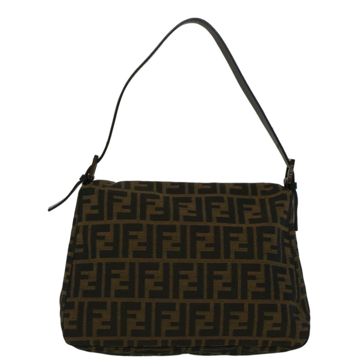 Luxury FendiZucca Canvas Mamma Baguette Shoulder Bag Brown57364