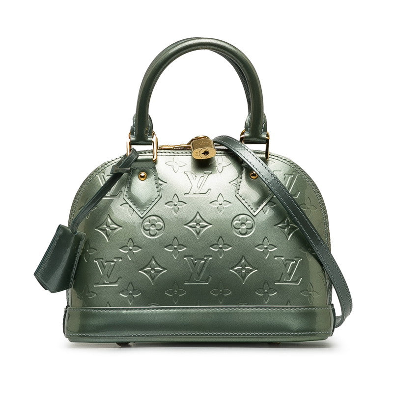Louis Vuitton Monogram Verne Alma BB Handbag Shoulder Bag 2WAY M91557 Zibble Green Patent Leather  Louis Vuitton